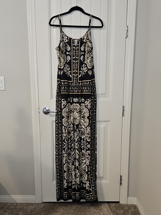 New York & Company Dresses & Skirts - New York & Co Black and Cream Printed Jumpsuit